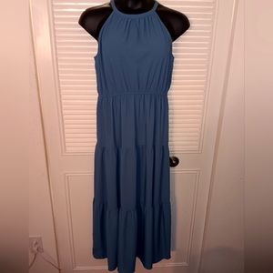 LOFT sleeveless maxi dress womens 14 petite NWT
